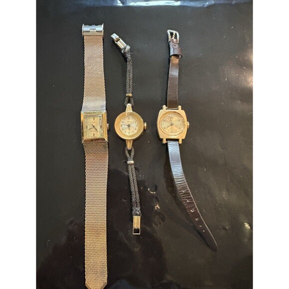 Vintage Timex Electric Gold Tone St Steel Womens Wrist Watch Bundle - Picture 1 of 11